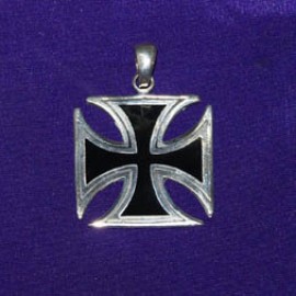 Iron Cross Black Silver Pendant
